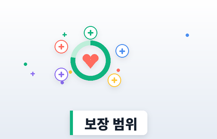 건강보험 보장 범위 - 여러 질병 아이콘 일러스트